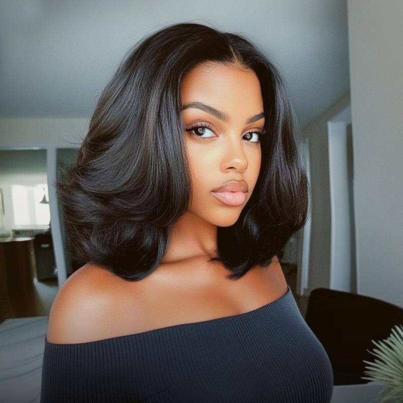 Pre-Cut Lace Wear Go Casual Bob Wig Minimalist 6X5 Lace Wigs Dome Cap Glueless with Natural Hairline Wig