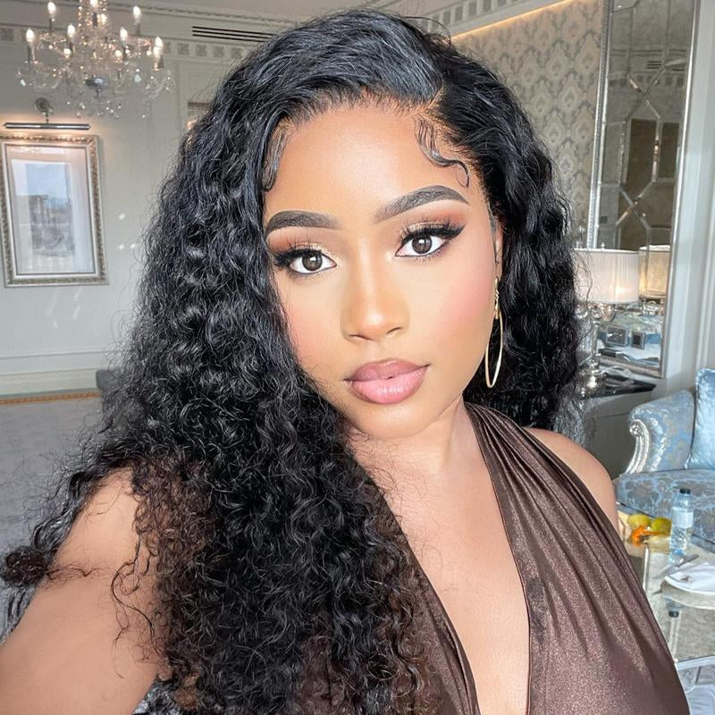 6x5 Glueless Lace Closure Wig – Water Wave, Vietnamese Human Hair, Pre-Bleached Tiny Knots, Natural/Highlight Color, Beginner-Friendly
