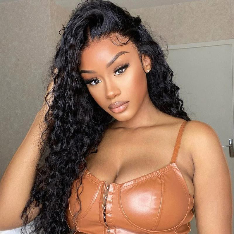 6x5 Glueless Lace Closure Wig – Water Wave, Vietnamese Human Hair, Pre-Bleached Tiny Knots, Natural/Highlight Color, Beginner-Friendly