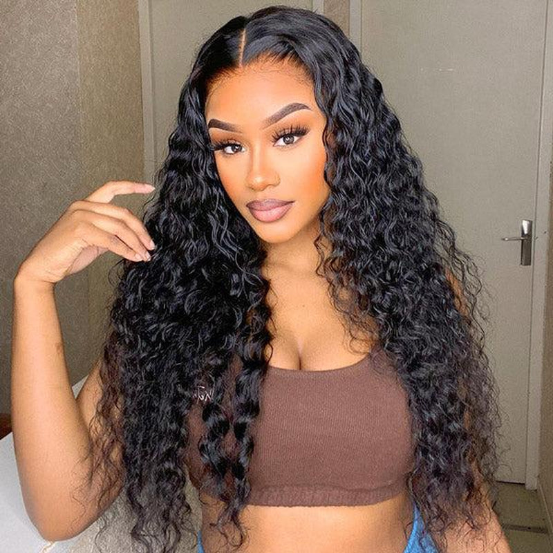 6x5 Glueless Lace Closure Wig – Water Wave, Vietnamese Human Hair, Pre-Bleached Tiny Knots, Natural/Highlight Color, Beginner-Friendly