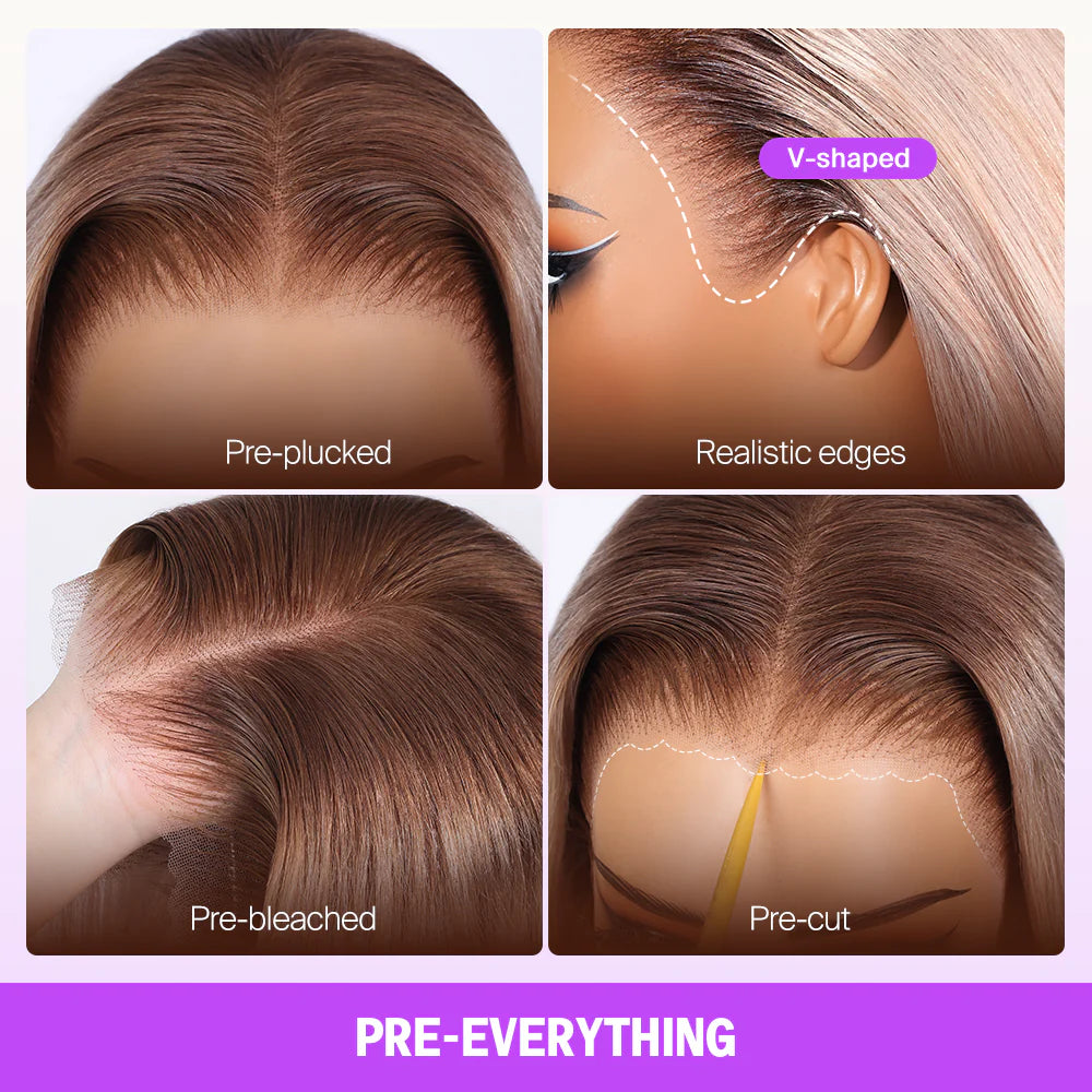 Champagne Brown Ombre Lace Wig – 13x6 Glueless Loose Body Wave, Vietnamese Human Hair, Pre-Styled & Beginner-Friendly