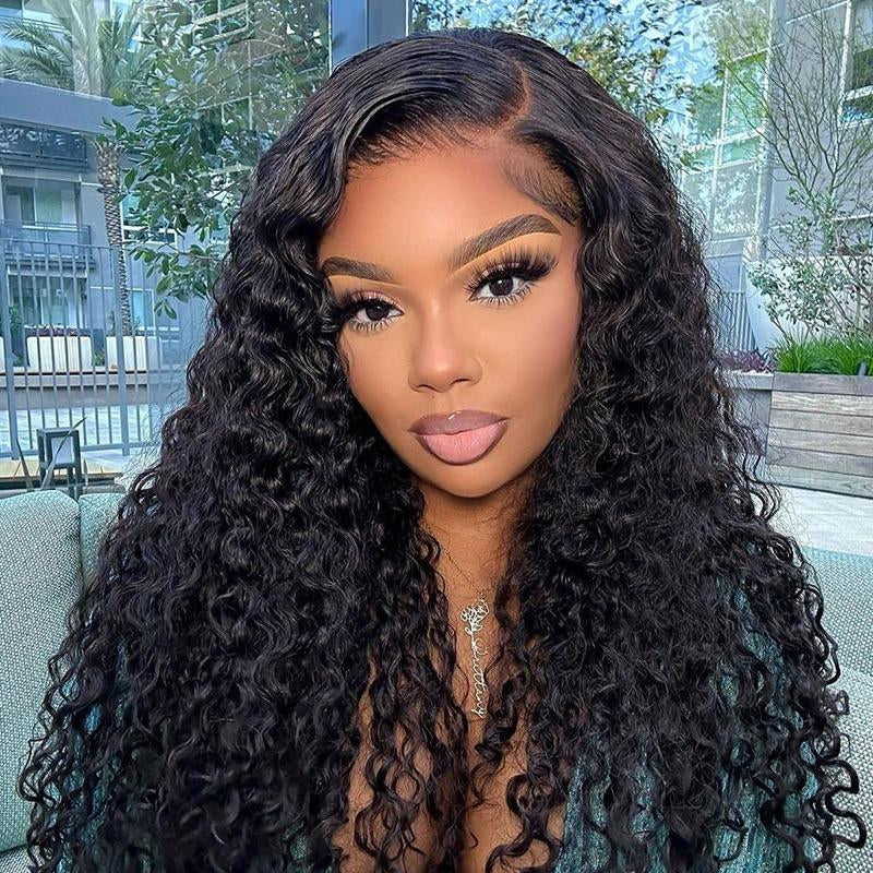 6x5 Glueless Lace Closure Wig – Water Wave, Vietnamese Human Hair, Pre-Bleached Tiny Knots, Natural/Highlight Color, Beginner-Friendly