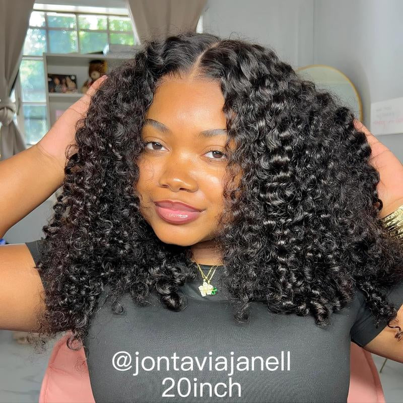13x6 Glueless Lace Frontal Wig – Deep Curly Vietnamese Human Hair, Pre-Plucked Tiny Knots, HD Skin-Melt Lace with Drawstring