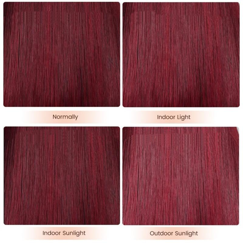  Burgundy 6x5 HD Transparent Lace Front Wig – Straight, Pre-Plucked, Vietnamese Human Hair, 180% Density for Women