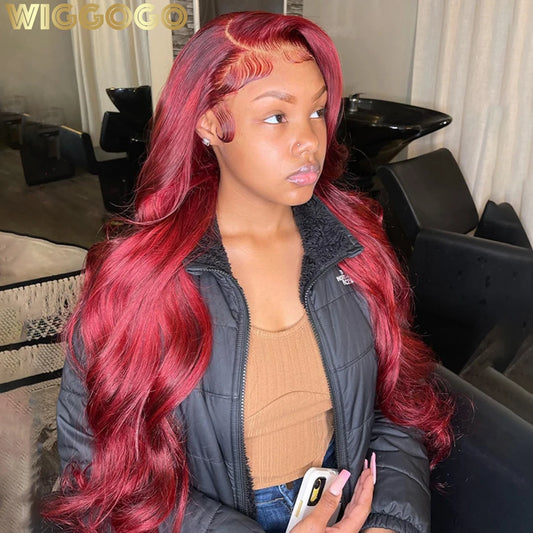 30 Inch Hd Lace Wig 13X6 Hd Lace Frontal Wig 13X4 Red Lace Front Human Hair Wigs 99J Burgundy Body Wave Lace Front Wigs