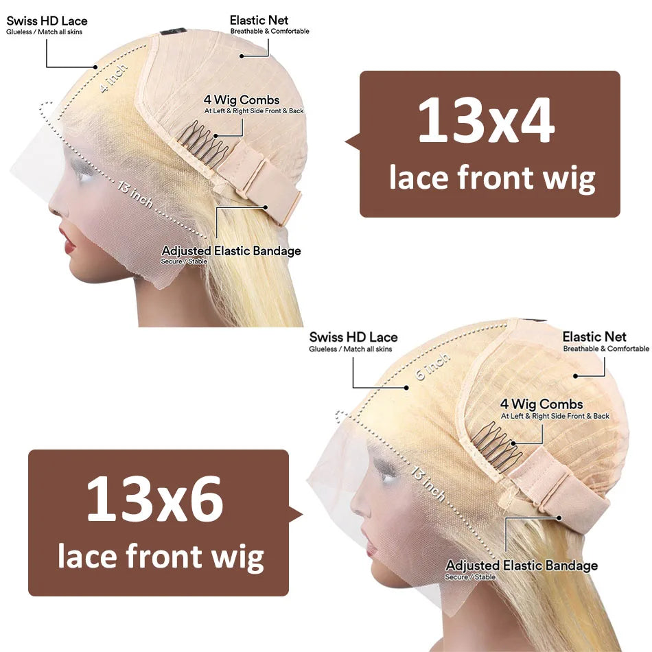 30 38 Inch Blonde 613 Hd Lace Frontal Wig 13X6 Curly Lace Front 100% Human Hair Wig 13X4 Water Deep Wave Wigs For Women